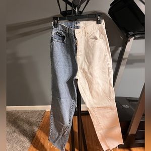 White and blue jeans Pac Sun